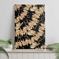 Vanuatu Cowboy Canvas Wall Art Seamless Straw Hats Hibiscus - Polynesian Pride