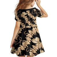 Vanuatu Cowboy Family Matching Off The Shoulder Long Sleeve Dress and Hawaiian Shirt Seamless Straw Hats Hibiscus - Polynesian Pride