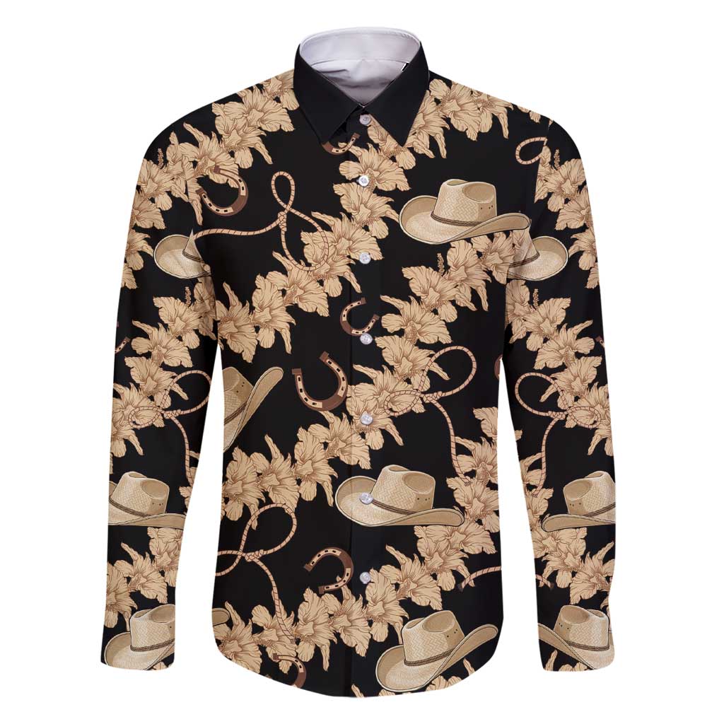 Vanuatu Cowboy Family Matching Short Sleeve Bodycon Dress and Hawaiian Shirt Seamless Straw Hats Hibiscus - Polynesian Pride