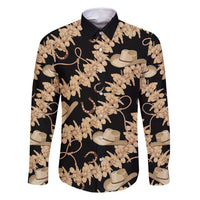 Vanuatu Cowboy Family Matching Tank Maxi Dress and Hawaiian Shirt Seamless Straw Hats Hibiscus - Polynesian Pride