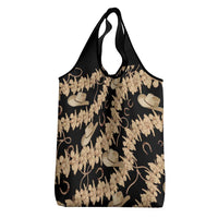 Vanuatu Cowboy Grocery Bag Seamless Straw Hats Hibiscus - Polynesian Pride