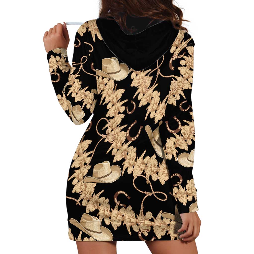 Vanuatu Cowboy Hoodie Dress Seamless Straw Hats Hibiscus - Polynesian Pride