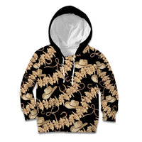 Vanuatu Cowboy Kid Hoodie Seamless Straw Hats Hibiscus - Polynesian Pride