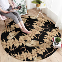 Vanuatu Cowboy Round Carpet Seamless Straw Hats Hibiscus - Polynesian Pride