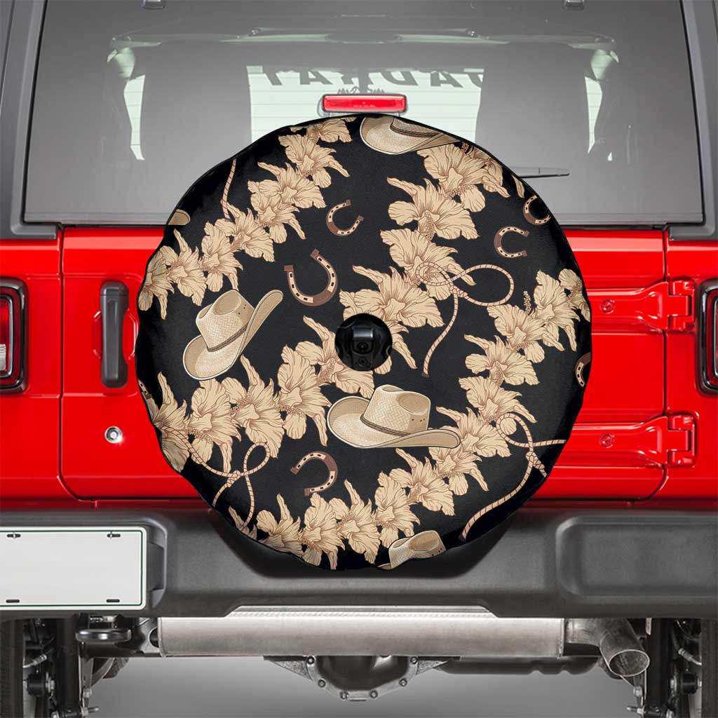 Vanuatu Cowboy Spare Tire Cover Seamless Straw Hats Hibiscus - Polynesian Pride