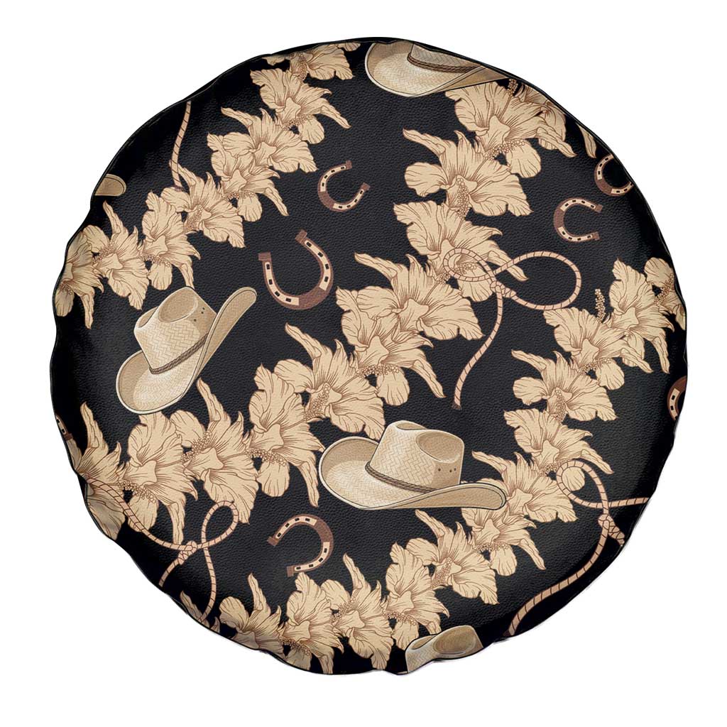 Vanuatu Cowboy Spare Tire Cover Seamless Straw Hats Hibiscus - Polynesian Pride
