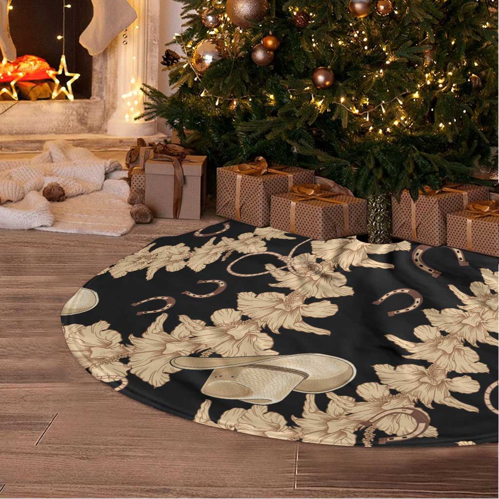 Vanuatu Cowboy Tree Skirt Seamless Straw Hats Hibiscus - Polynesian Pride