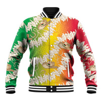 Vanuatu Cowboy Baseball Jacket Straw Hats Hibiscus With Sand Drawing - Polynesian Pride