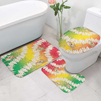 Vanuatu Cowboy Bathroom Set Straw Hats Hibiscus With Sand Drawing - Polynesian Pride