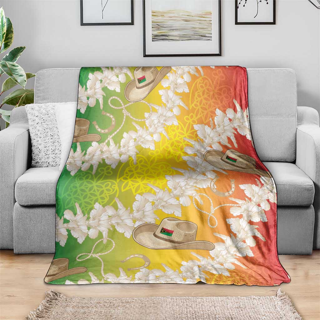 Vanuatu Cowboy Blanket Straw Hats Hibiscus With Sand Drawing LT14 - Polynesian Pride
