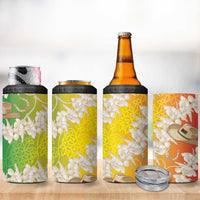 Vanuatu Cowboy 4 in 1 Can Cooler Tumbler Straw Hats Hibiscus With Sand Drawing - Polynesian Pride