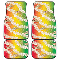 Vanuatu Cowboy Car Mats Straw Hats Hibiscus With Sand Drawing LT14 - Polynesian Pride