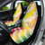 Vanuatu Cowboy Car Seat Cover Straw Hats Hibiscus With Sand Drawing - Polynesian Pride
