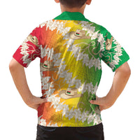 Vanuatu Cowboy Family Matching Off The Shoulder Long Sleeve Dress and Hawaiian Shirt Straw Hats Hibiscus With Sand Drawing - Polynesian Pride