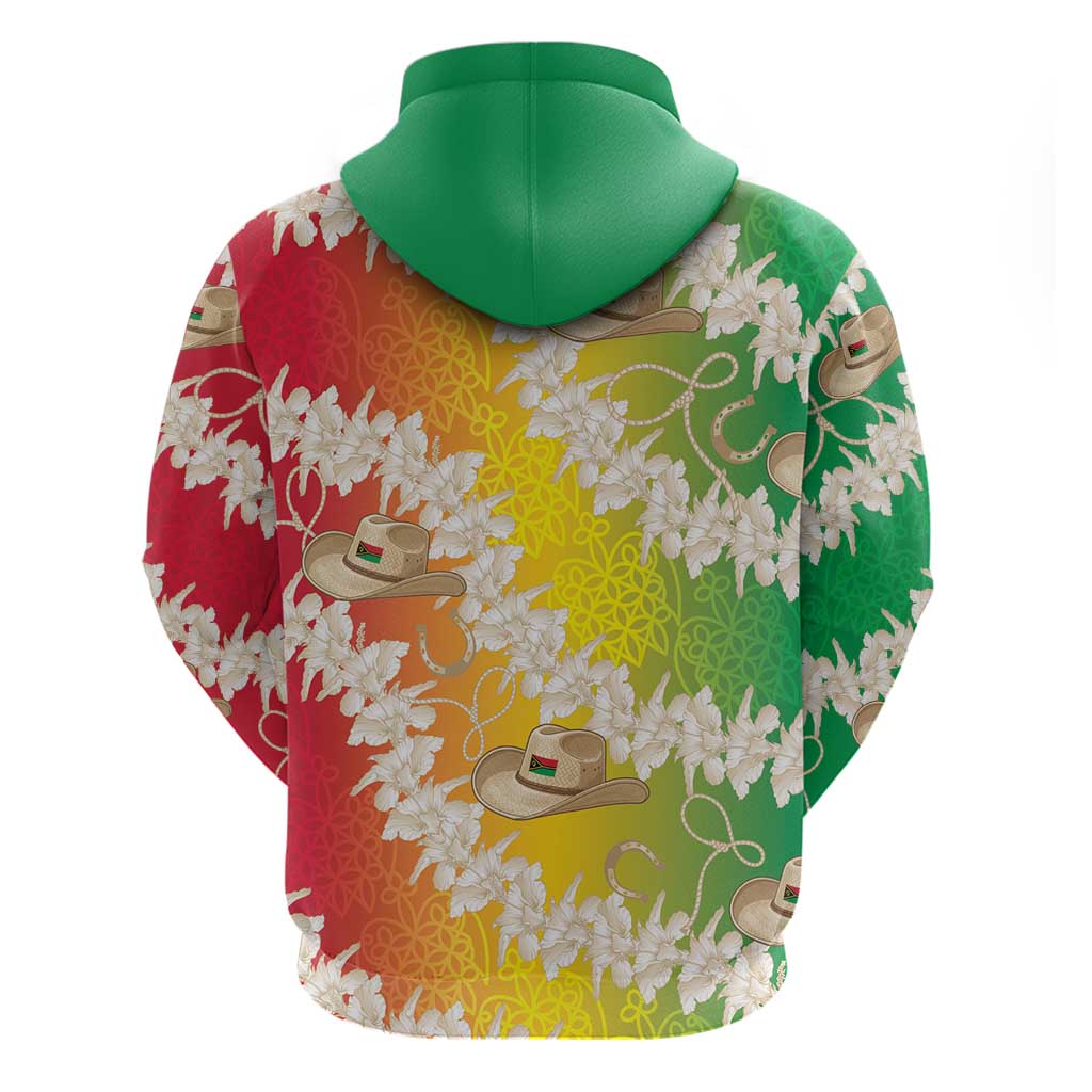 Vanuatu Cowboy Hoodie Straw Hats Hibiscus With Sand Drawing - Polynesian Pride