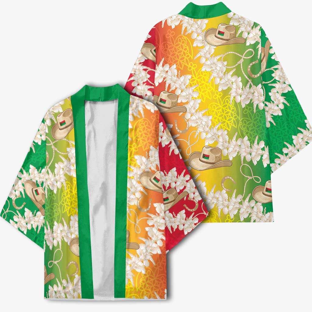 Vanuatu Cowboy Kimono Straw Hats Hibiscus With Sand Drawing - Polynesian Pride