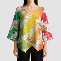 Vanuatu Cowboy Kimono Sleeve Blouse Straw Hats Hibiscus With Sand Drawing - Polynesian Pride