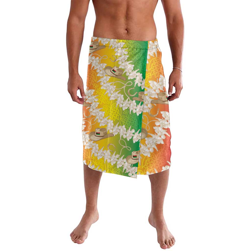 Vanuatu Cowboy Lavalava Straw Hats Hibiscus With Sand Drawing LT14 Reggae - Polynesian Pride