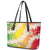 Vanuatu Cowboy Leather Tote Bag Straw Hats Hibiscus With Sand Drawing - Polynesian Pride