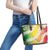 Vanuatu Cowboy Leather Tote Bag Straw Hats Hibiscus With Sand Drawing - Polynesian Pride