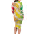 Vanuatu Cowboy Long Sleeve Bodycon Dress Straw Hats Hibiscus With Sand Drawing - Polynesian Pride