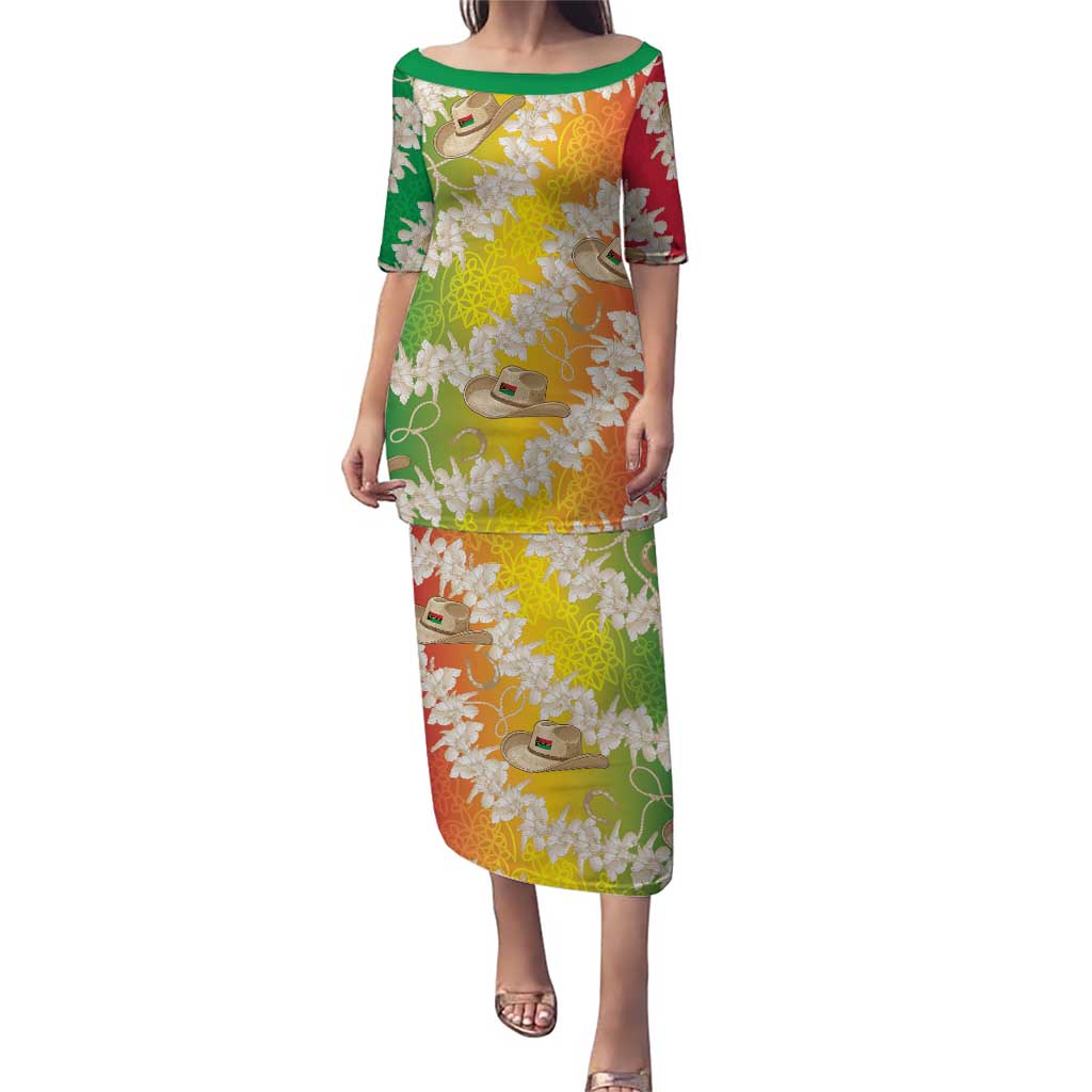 Vanuatu Cowboy Puletasi Straw Hats Hibiscus With Sand Drawing - Polynesian Pride