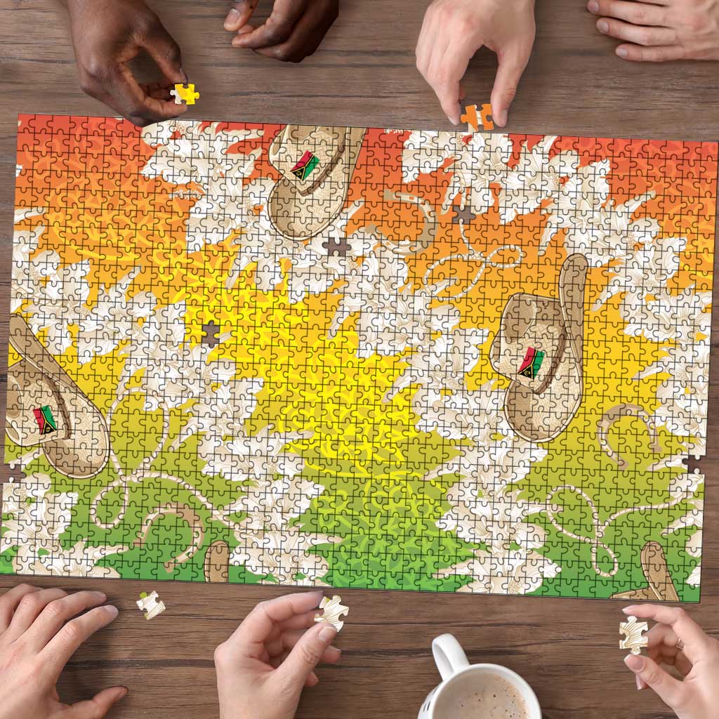 Vanuatu Cowboy Puzzle Straw Hats Hibiscus With Sand Drawing - Polynesian Pride