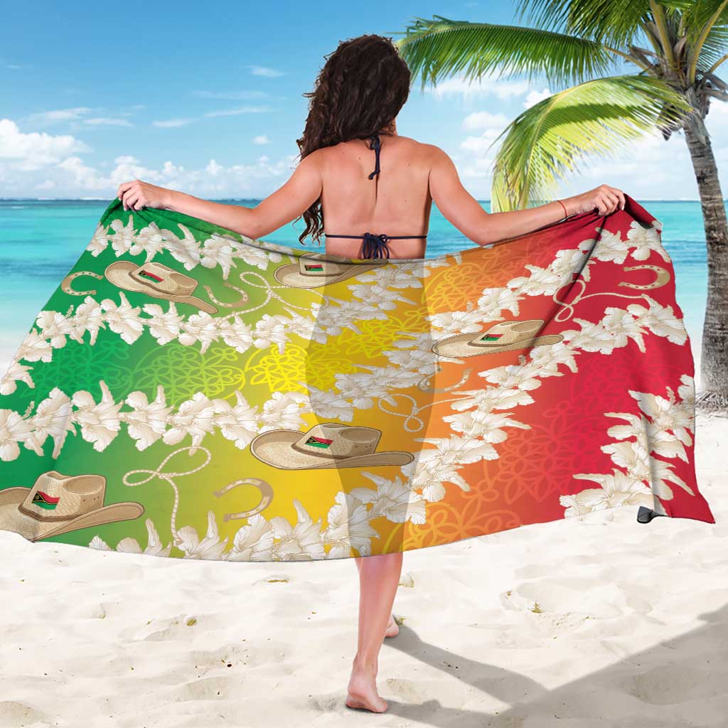Vanuatu Cowboy Sarong Straw Hats Hibiscus With Sand Drawing LT14 - Polynesian Pride