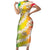 Vanuatu Cowboy Short Sleeve Bodycon Dress Straw Hats Hibiscus With Sand Drawing - Polynesian Pride