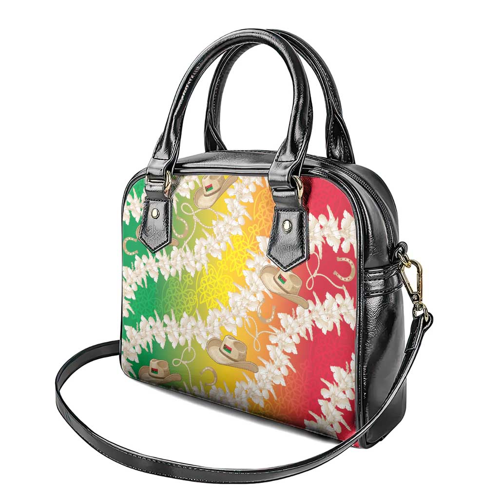 Vanuatu Cowboy Shoulder Handbag Straw Hats Hibiscus With Sand Drawing LT14 - Polynesian Pride