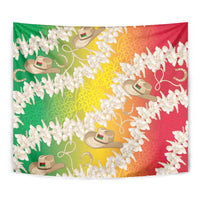 Vanuatu Cowboy Tapestry Straw Hats Hibiscus With Sand Drawing LT14 - Polynesian Pride