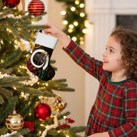 Vanuatu Boar Cowboy Christmas Stocking Tusk Gradient Polynesian Pattern - Polynesian Pride