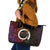 Vanuatu Boar Cowboy Leather Tote Bag Tusk Gradient Polynesian Pattern - Polynesian Pride
