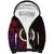 Vanuatu Boar Cowboy Sherpa Hoodie Tusk Gradient Polynesian Pattern - Polynesian Pride