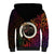 Vanuatu Boar Cowboy Sherpa Hoodie Tusk Gradient Polynesian Pattern - Polynesian Pride