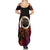 Vanuatu Boar Cowboy Summer Maxi Dress Tusk Gradient Polynesian Pattern - Polynesian Pride
