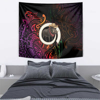 Vanuatu Boar Cowboy Tapestry Tusk Gradient Polynesian Pattern - Polynesian Pride