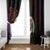 Vanuatu Boar Cowboy Window Curtain Tusk Gradient Polynesian Pattern - Polynesian Pride