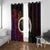 Vanuatu Boar Cowboy Window Curtain Tusk Gradient Polynesian Pattern - Polynesian Pride
