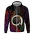 Vanuatu Boar Cowboy Zip Hoodie Tusk Gradient Polynesian Pattern - Polynesian Pride