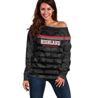 Fiji Naitasiri Rugby Custom Off Shoulder Sweater Go Highland Warriors