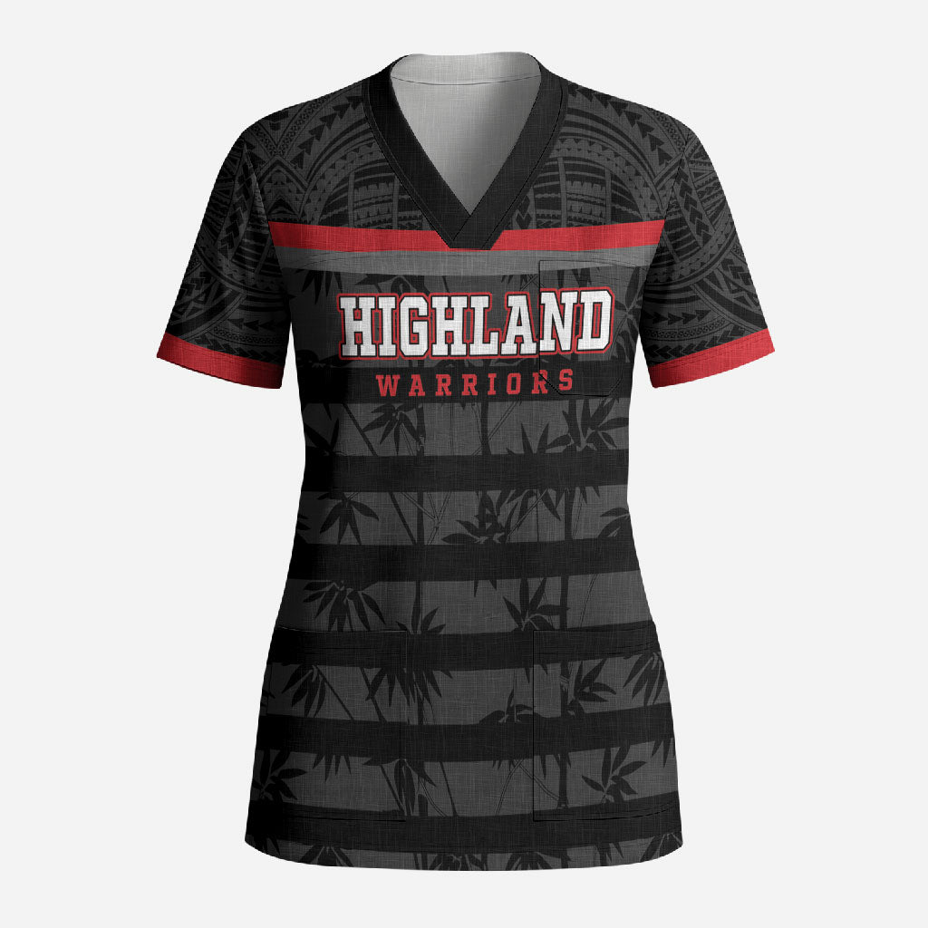 Fiji Naitasiri Rugby Custom Scrub Top Go Highland Warriors
