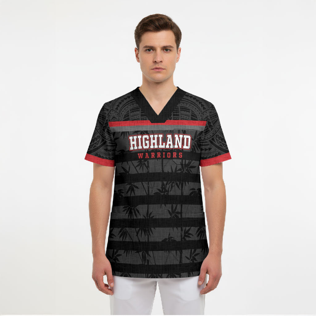 Fiji Naitasiri Rugby Custom Scrub Top Go Highland Warriors