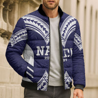 Fiji Nadi Rugby Custom Bomber Puffer Jacket Kikau O Nadi Ko