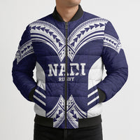 Fiji Nadi Rugby Custom Bomber Puffer Jacket Kikau O Nadi Ko