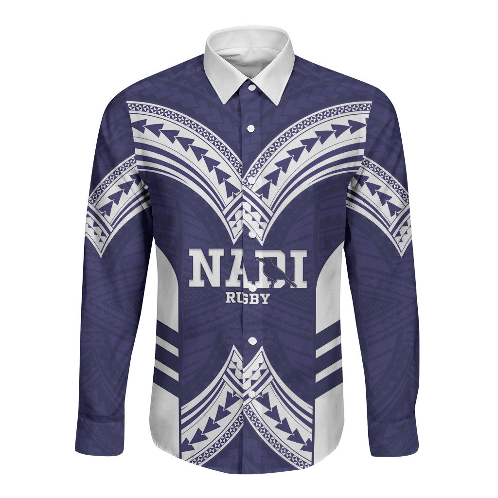 Fiji Nadi Rugby Custom Long Sleeve Button Shirt Kikau O Nadi Ko