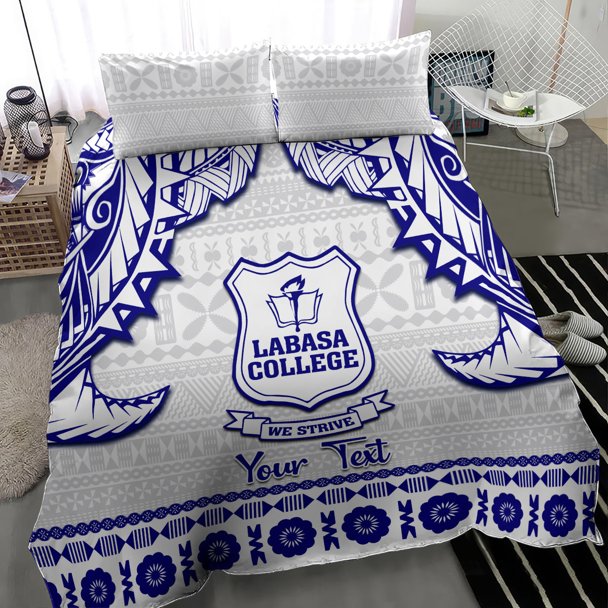 Personalised Fiji Labasa College Bedding Set Fijian Tapa Pattern LT14 - Polynesian Pride