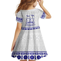Personalised Fiji Labasa College Family Matching Long Sleeve Bodycon Dress and Hawaiian Shirt Fijian Tapa Pattern LT14 - Polynesian Pride