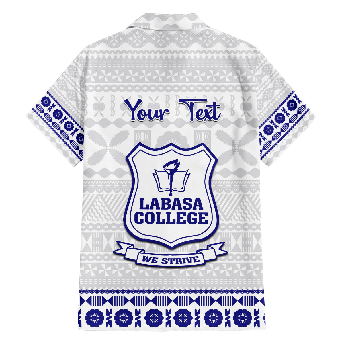 Personalised Fiji Labasa College Family Matching Tank Maxi Dress and Hawaiian Shirt Fijian Tapa Pattern LT14 - Polynesian Pride