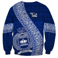Personalised Fiji Queen Victoria School Sweatshirt Fijian Tapa Pattern LT14 - Polynesian Pride
